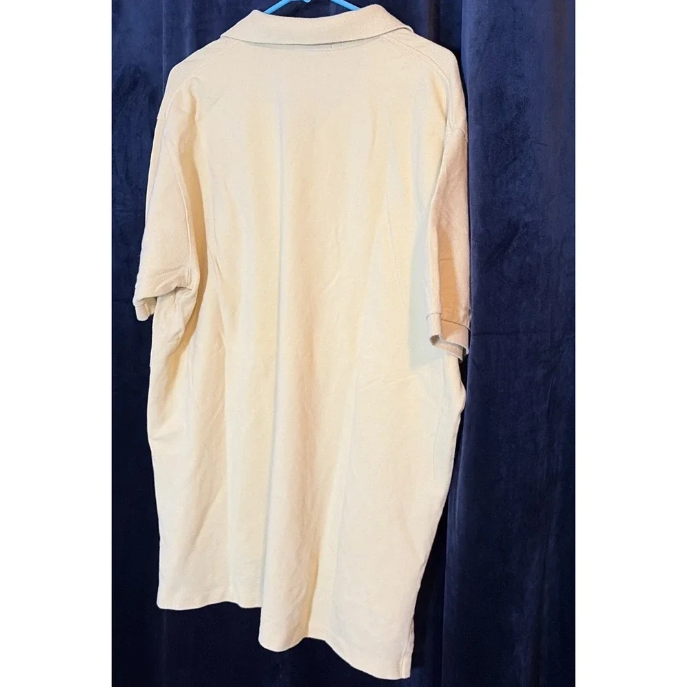 Vintage Polo Ralph Lauren Yellow Knit Polo Shirt 100% Cotton Men Size XL